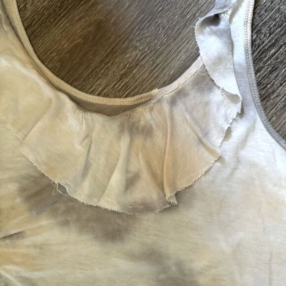 Guess Ruffled Boho Tie Dye Crop Top Size Medium - Picture 2 of 5